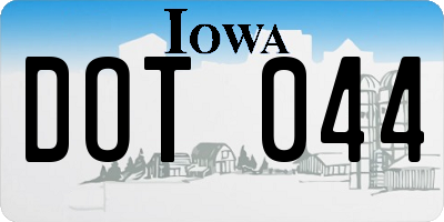 IA license plate DOT044