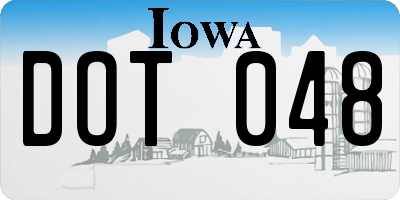 IA license plate DOT048