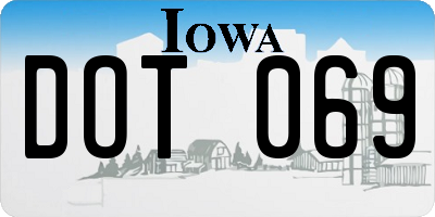 IA license plate DOT069