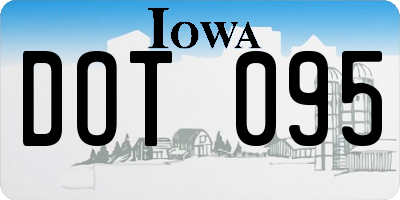 IA license plate DOT095