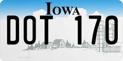 IA license plate DOT170