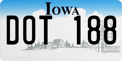 IA license plate DOT188