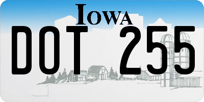IA license plate DOT255