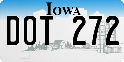 IA license plate DOT272