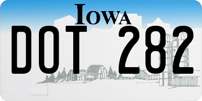 IA license plate DOT282