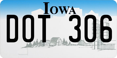 IA license plate DOT306