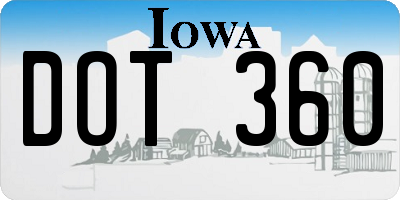 IA license plate DOT360