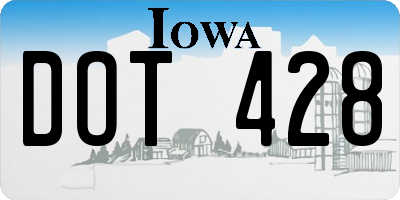 IA license plate DOT428