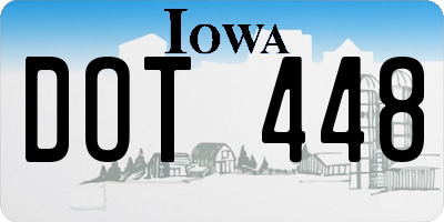 IA license plate DOT448