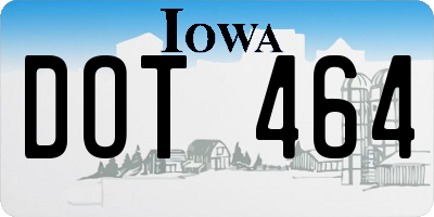 IA license plate DOT464