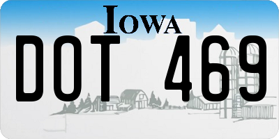 IA license plate DOT469