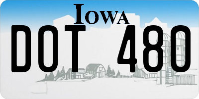 IA license plate DOT480