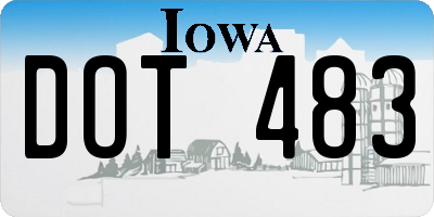 IA license plate DOT483