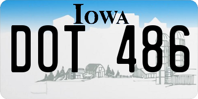 IA license plate DOT486