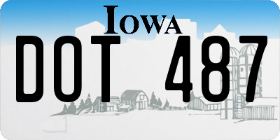 IA license plate DOT487