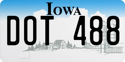 IA license plate DOT488