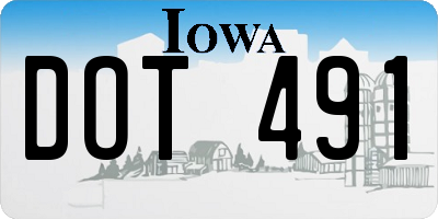 IA license plate DOT491