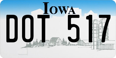 IA license plate DOT517