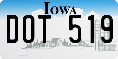 IA license plate DOT519