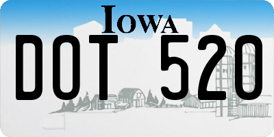 IA license plate DOT520