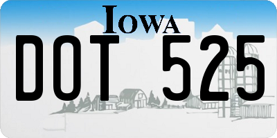 IA license plate DOT525