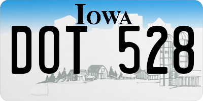IA license plate DOT528