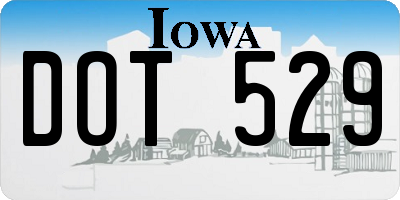 IA license plate DOT529