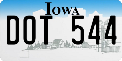 IA license plate DOT544