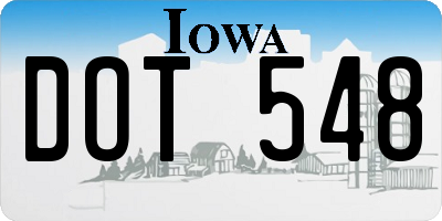 IA license plate DOT548