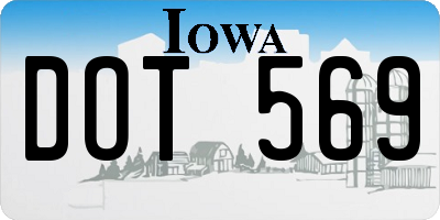 IA license plate DOT569