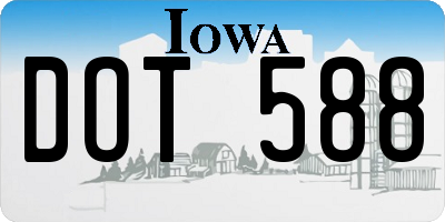 IA license plate DOT588