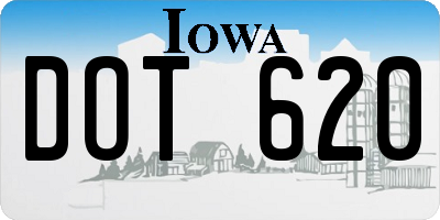 IA license plate DOT620