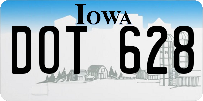 IA license plate DOT628