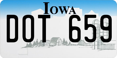 IA license plate DOT659