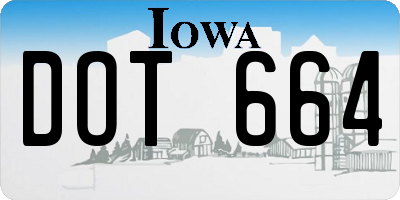 IA license plate DOT664