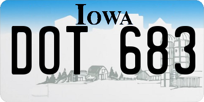 IA license plate DOT683