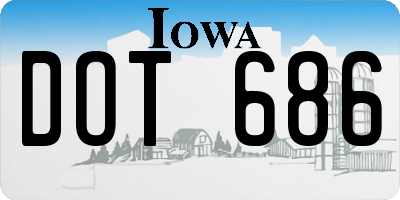 IA license plate DOT686