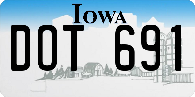 IA license plate DOT691