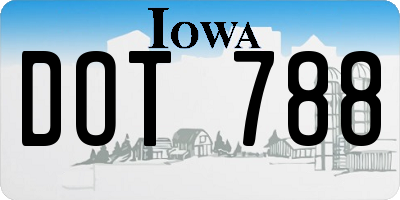 IA license plate DOT788