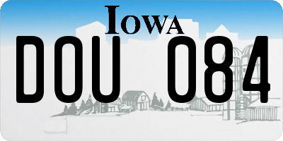 IA license plate DOU084