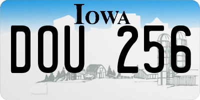IA license plate DOU256