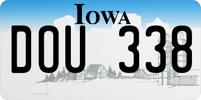 IA license plate DOU338