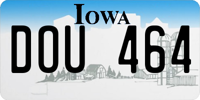 IA license plate DOU464