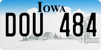 IA license plate DOU484