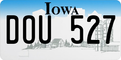 IA license plate DOU527