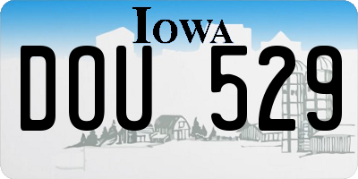 IA license plate DOU529
