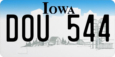 IA license plate DOU544