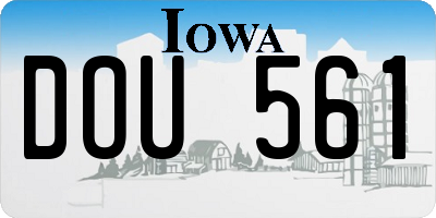 IA license plate DOU561