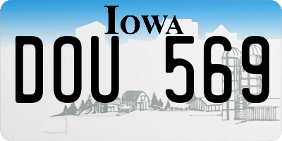 IA license plate DOU569