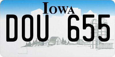 IA license plate DOU655